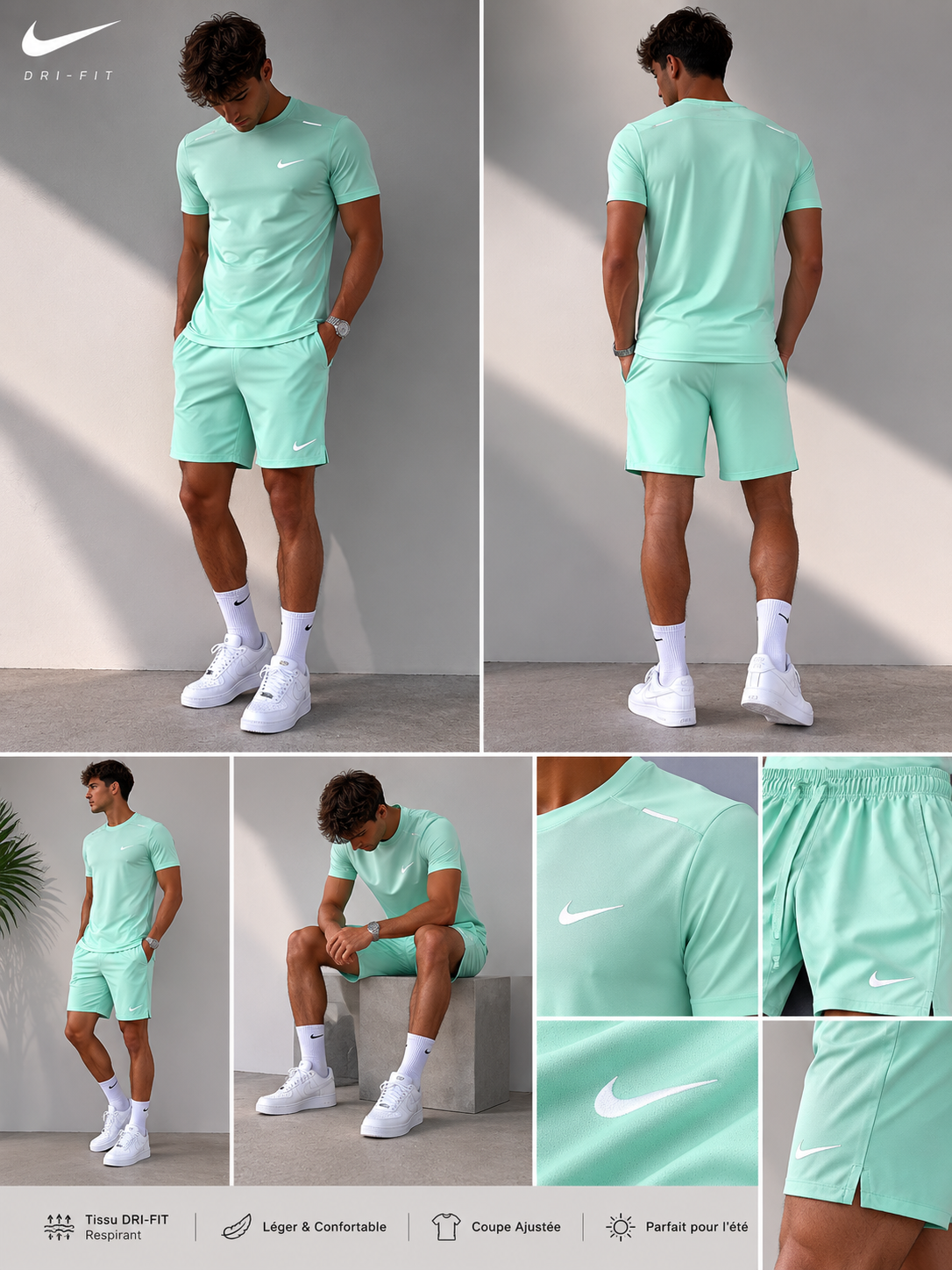 Ensemble Nike Dri-FIT Vert Menthe
