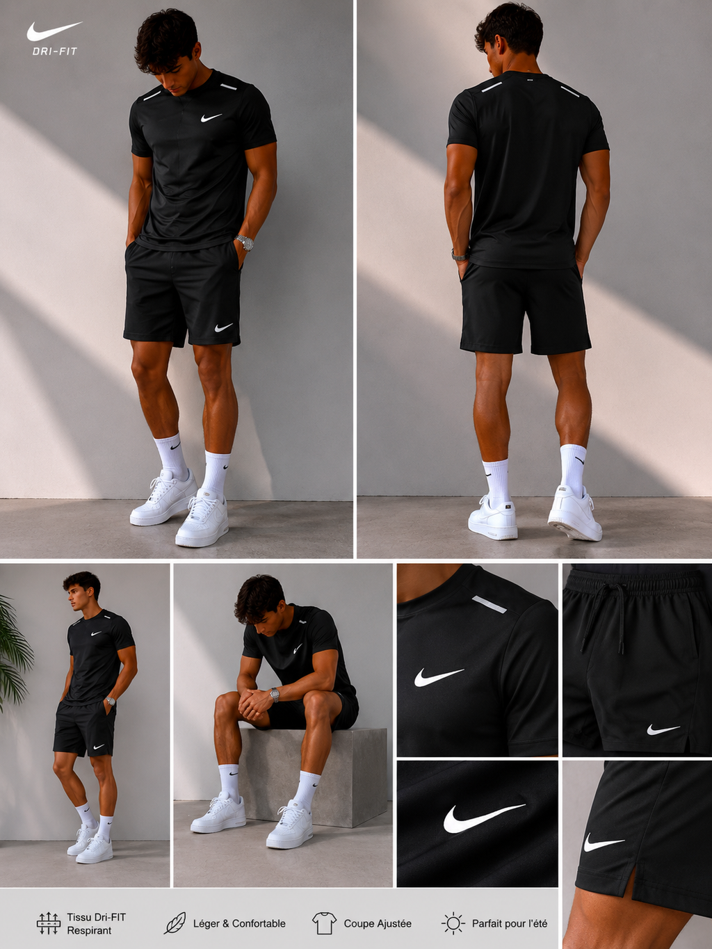 Ensemble Nike Dri-FIT Noir